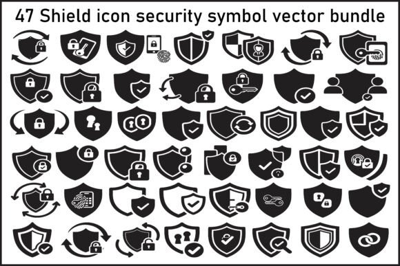47 Shield Security Icon Vector Bundle Review