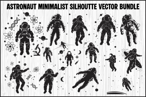 Astronaut Minimalist Silhouette Vector Review for Real Embroidery Projects