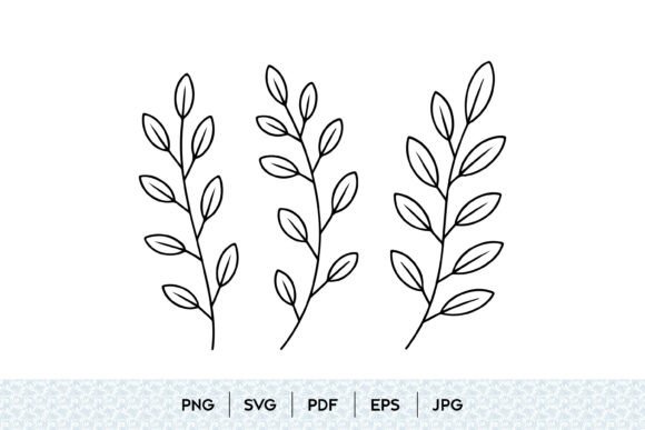 Botanical Leaf Branch SVG Bundle: Elegant Graphics for Branding & Illustrations