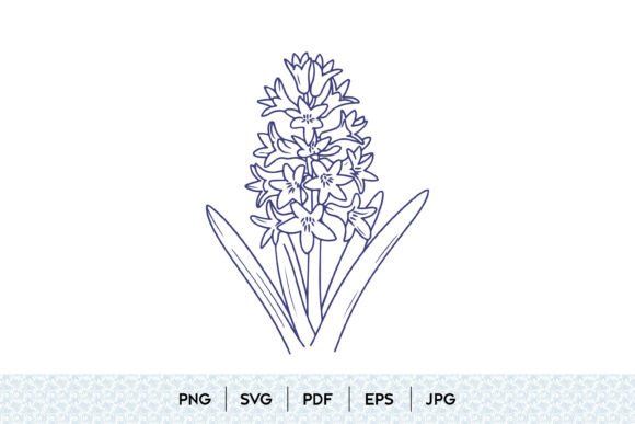 Hyacinth Flower SVG Illustration: A Versatile Graphic for Crafters & Handmade Sellers