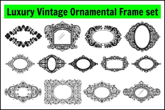 Luxury Vintage Ornamental Frame Set for Graphics & Illustrations