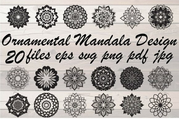 Ornamental Mandala Design Graphics & Illustrations for Handmade Craft Projects