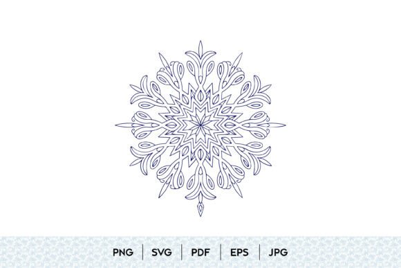 Snowflake Mandala SVG Design