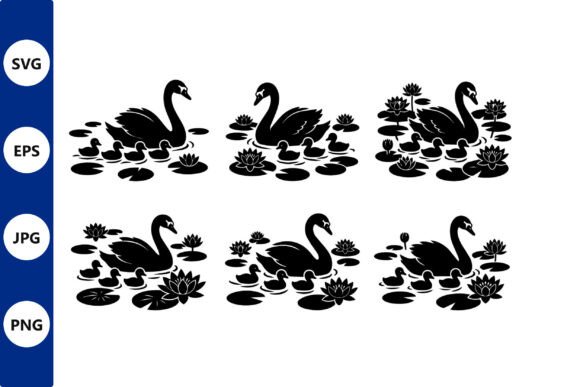 Swan Family Silhouettes in Black Vector: A Designer’s Review for Real Client Projects