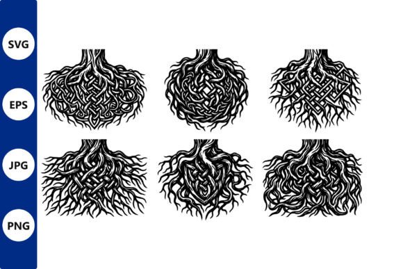 Tangled Root Knot Vector Design: Bold Illustrations for Editorial and Web Graphics