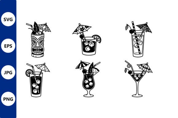 Tiki Cocktail Icons: A Designer’s Real Talk for Embroidery Use