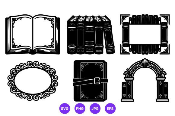 Vintage Book Collection Vector: Timeless Graphics for Editorial and Web Design